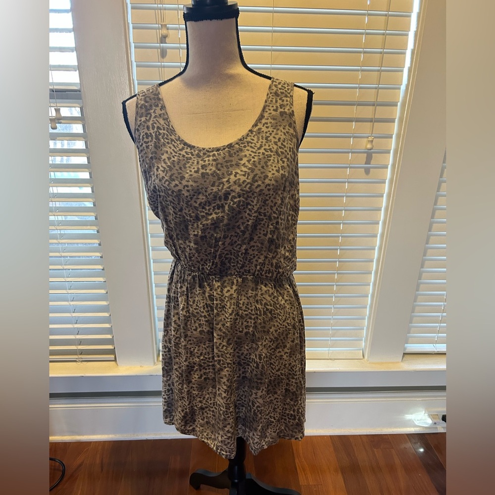 Talley Weisl Leopard Print Sleeveless Dress